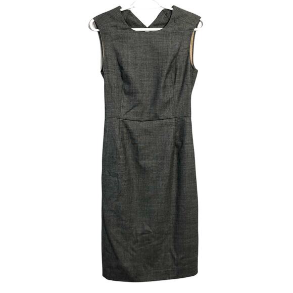 NEW Tia Cibani Women's Cut Out Back Graphite Sheath Dress Sz 4 Sleeveless $850 - Picture 1 of 7